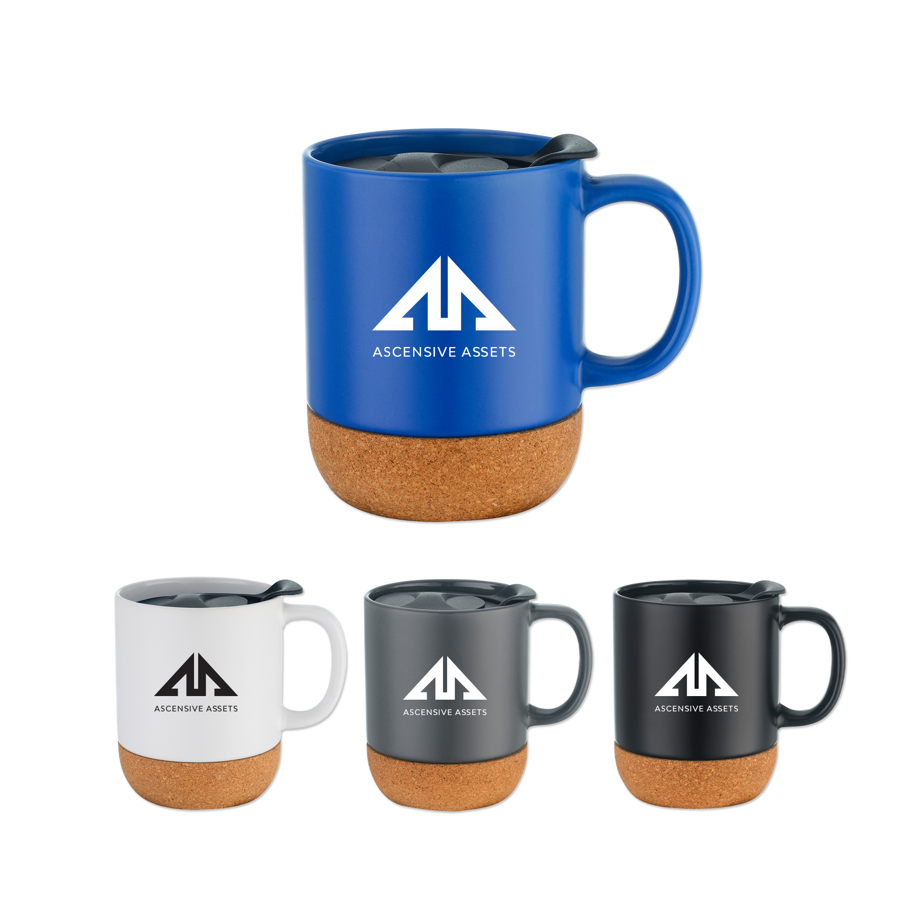 Picture of 12 Oz. Cork Base Ceramic Mug w/Lid
