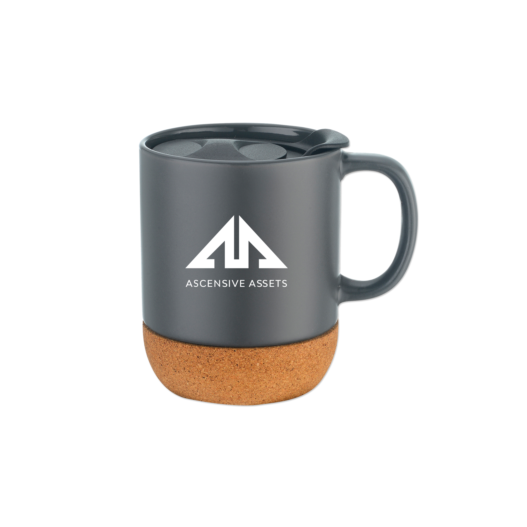 Picture of 12 Oz. Cork Base Ceramic Mug w/Lid