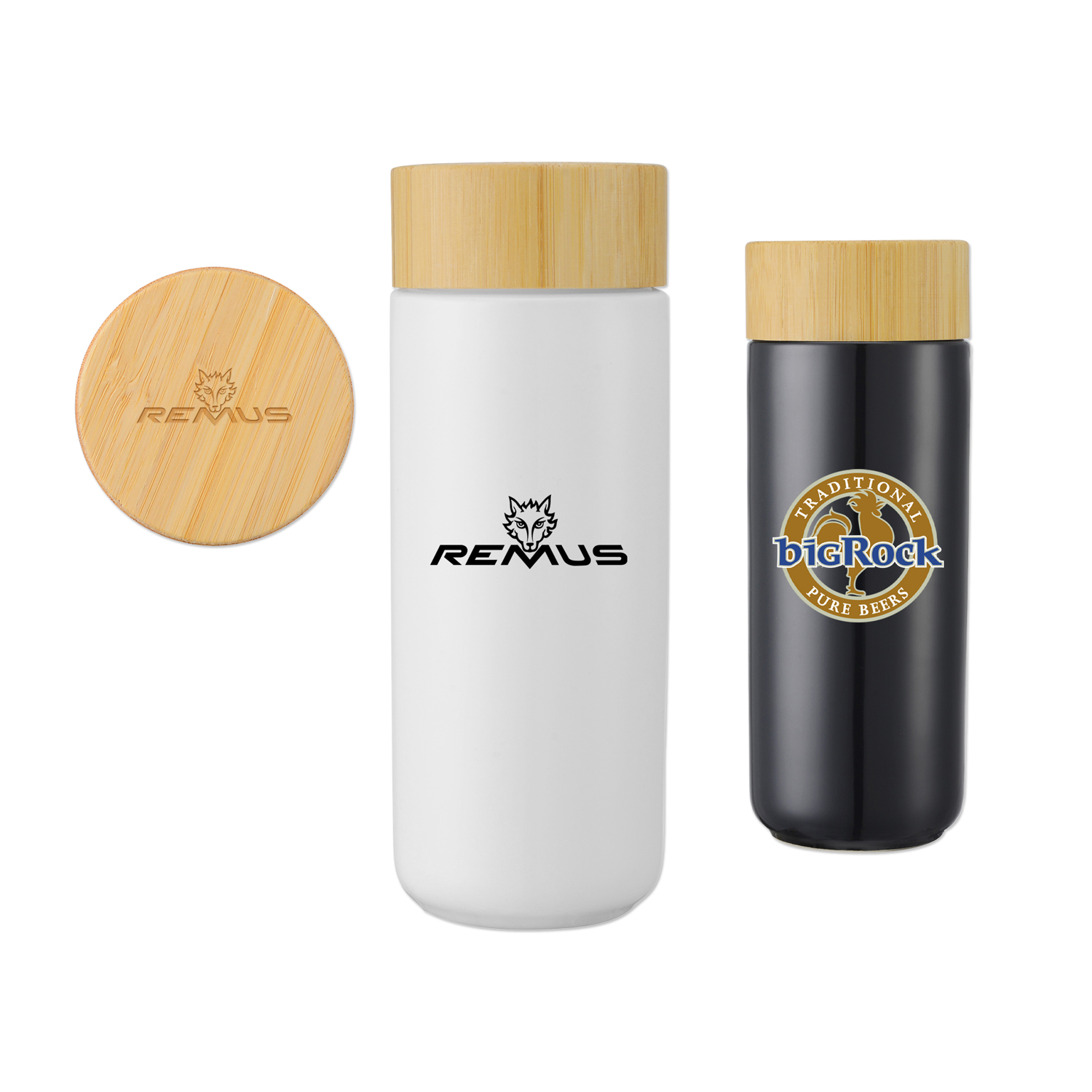 Picture of 10 Oz. Double Wall Ceramic Mug w/Bamboo Lid