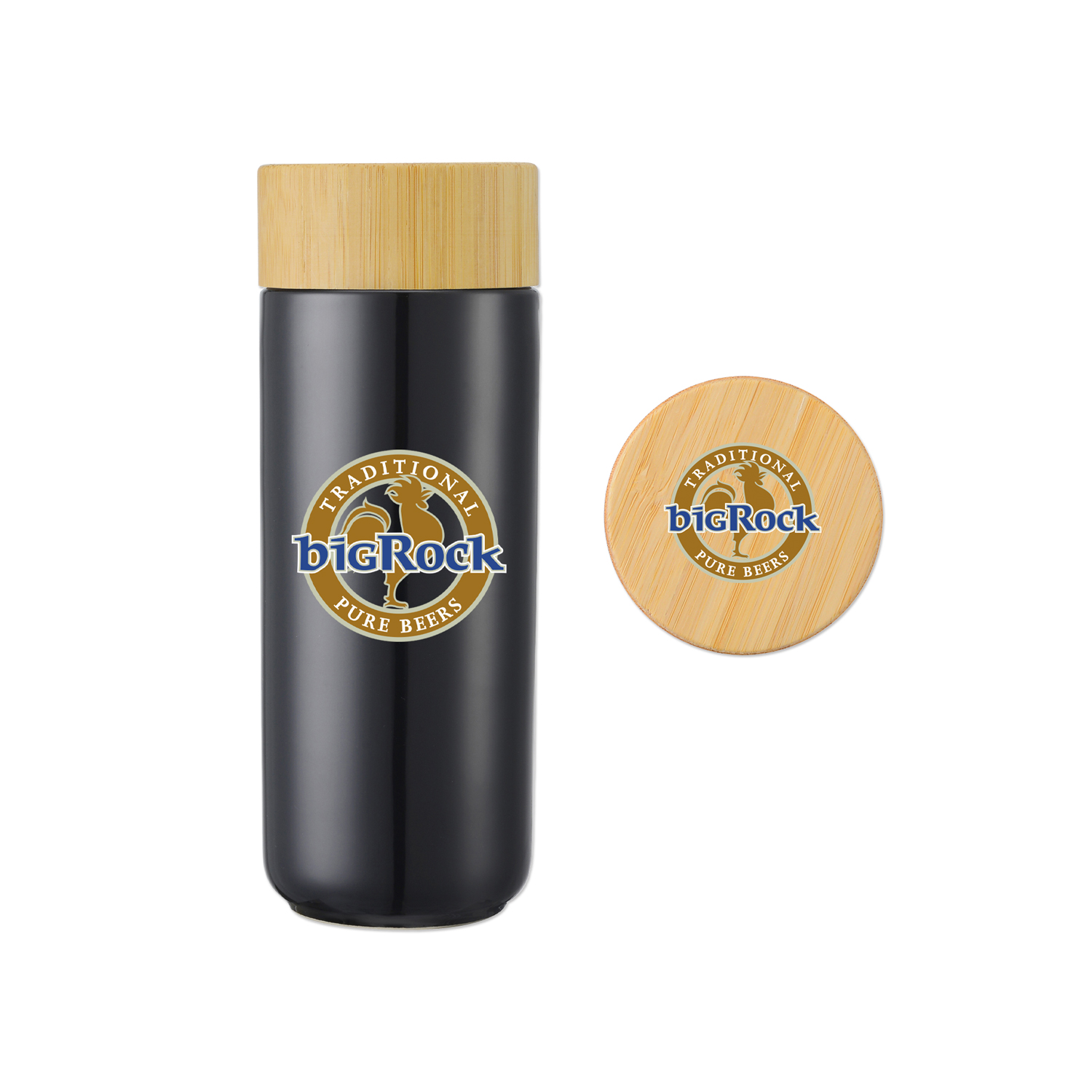 Picture of 10 Oz. Double Wall Ceramic Mug w/Bamboo Lid