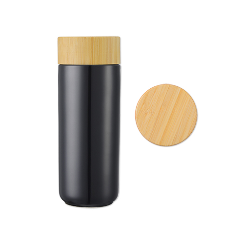 Picture of 10 Oz. Double Wall Ceramic Mug w/Bamboo Lid