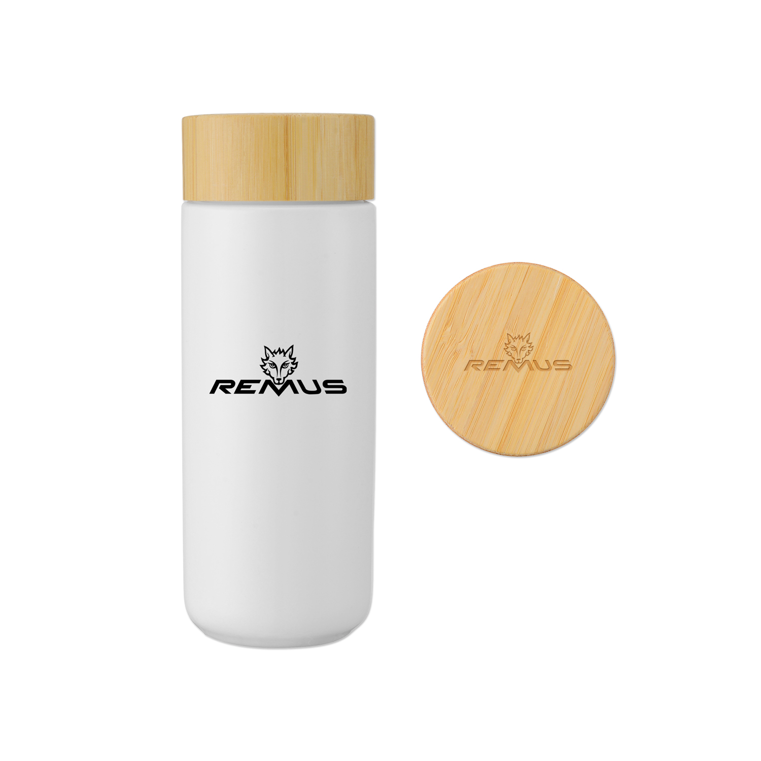 Picture of 10 Oz. Double Wall Ceramic Mug w/Bamboo Lid