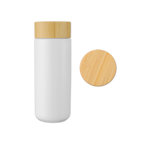 Picture of 10 Oz. Double Wall Ceramic Mug w/Bamboo Lid