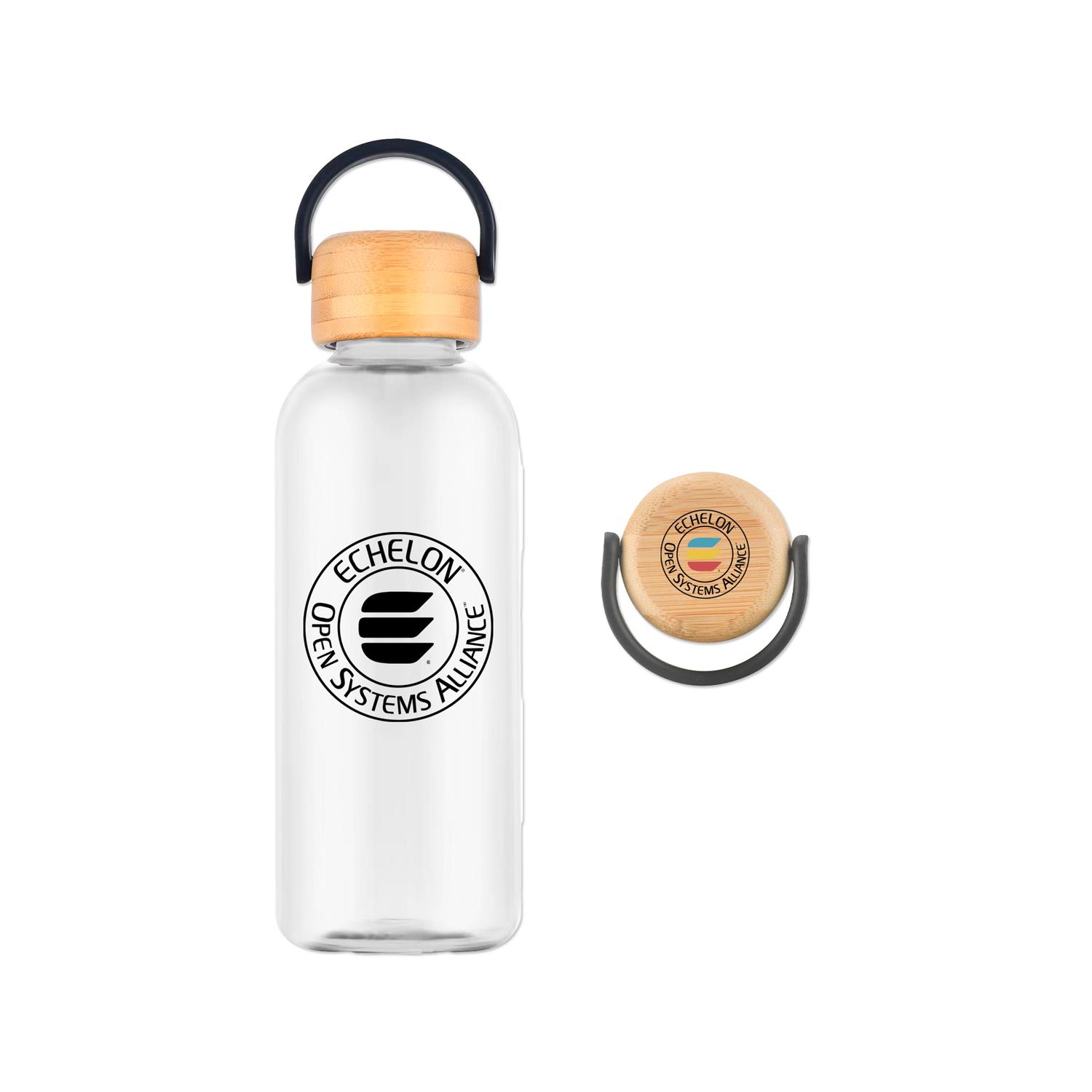 Picture of 21 Oz. RPET Water Bottle w/Bamboo Lid