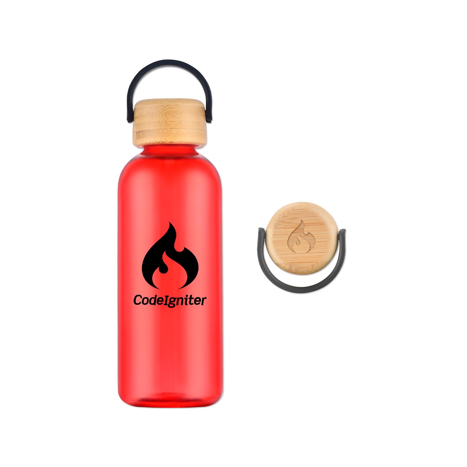 Picture of 21 Oz. RPET Water Bottle w/Bamboo Lid