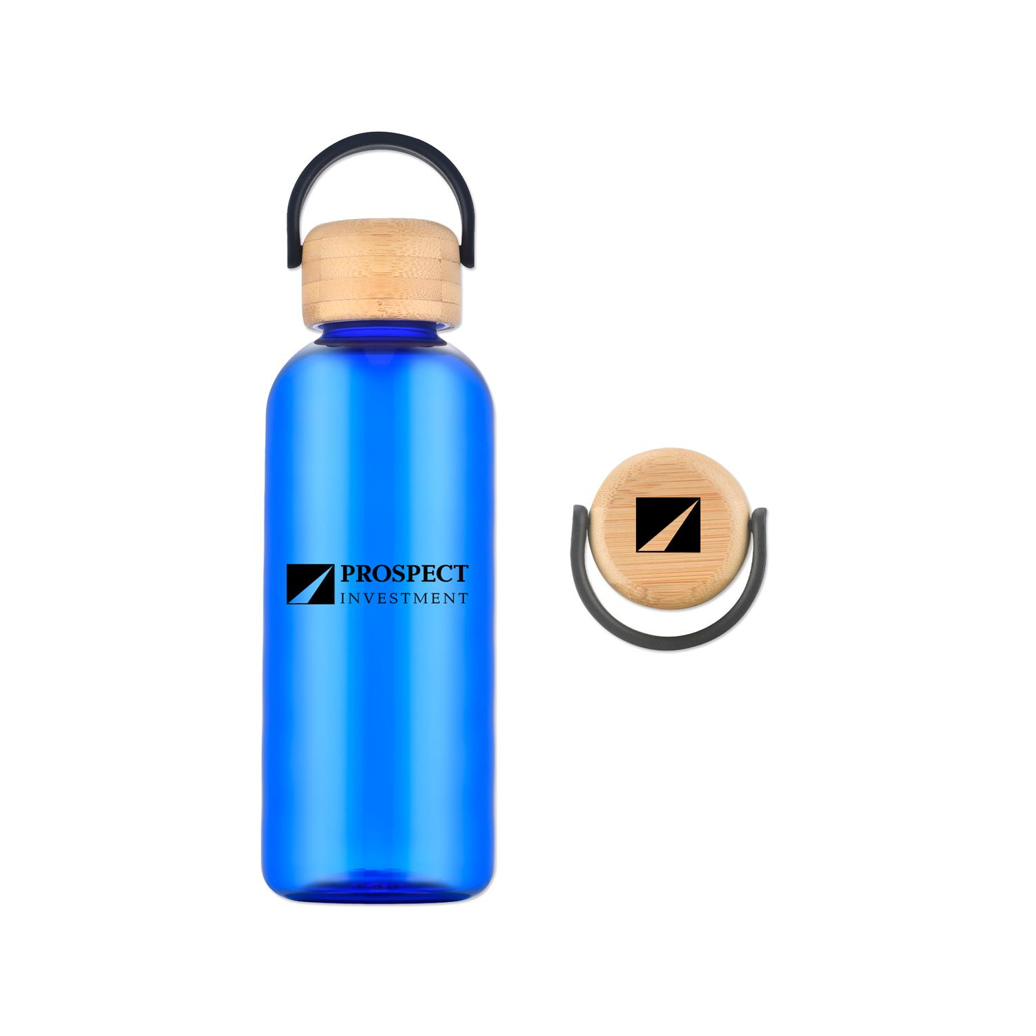 Picture of 21 Oz. RPET Water Bottle w/Bamboo Lid
