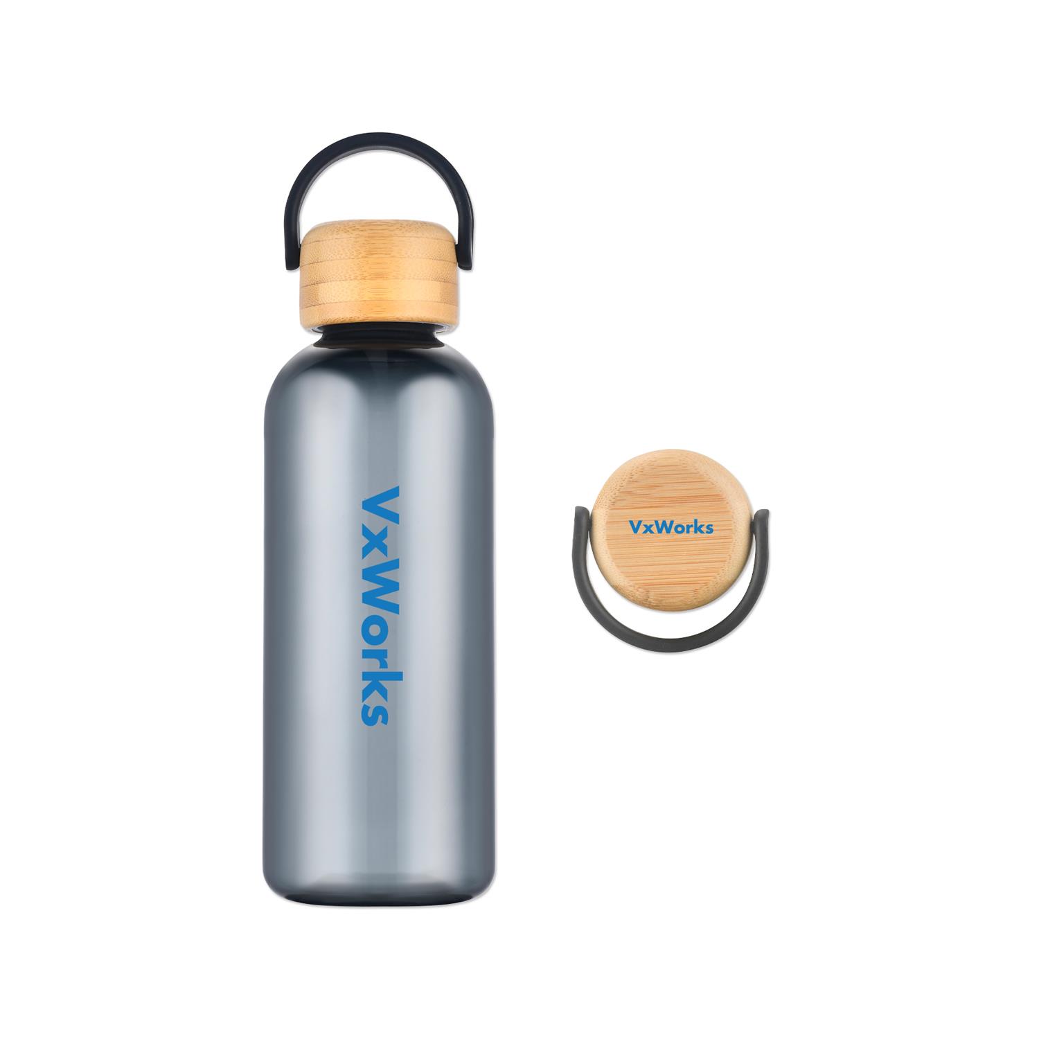Picture of 21 Oz. RPET Water Bottle w/Bamboo Lid