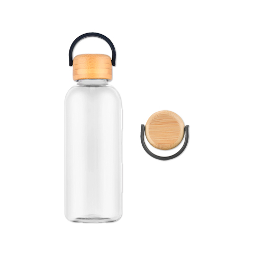 Picture of 21 Oz. RPET Water Bottle w/Bamboo Lid