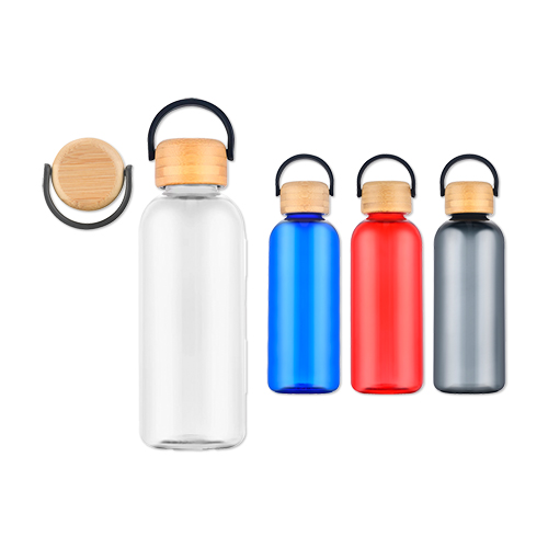 Picture of 21 Oz. RPET Water Bottle w/Bamboo Lid
