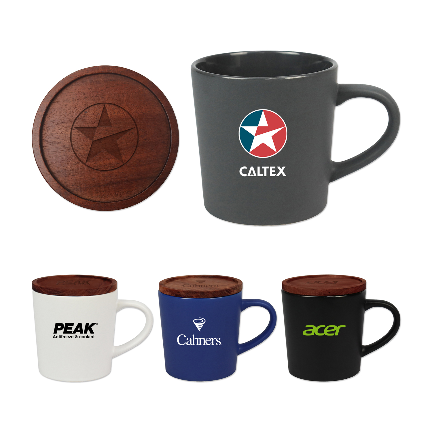 Picture of 16 Oz. Ceramic Mug w/Lid & Coaster