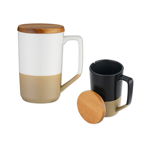 Picture of 15 Oz. 2 Tone Ceramic Mug w/Lid