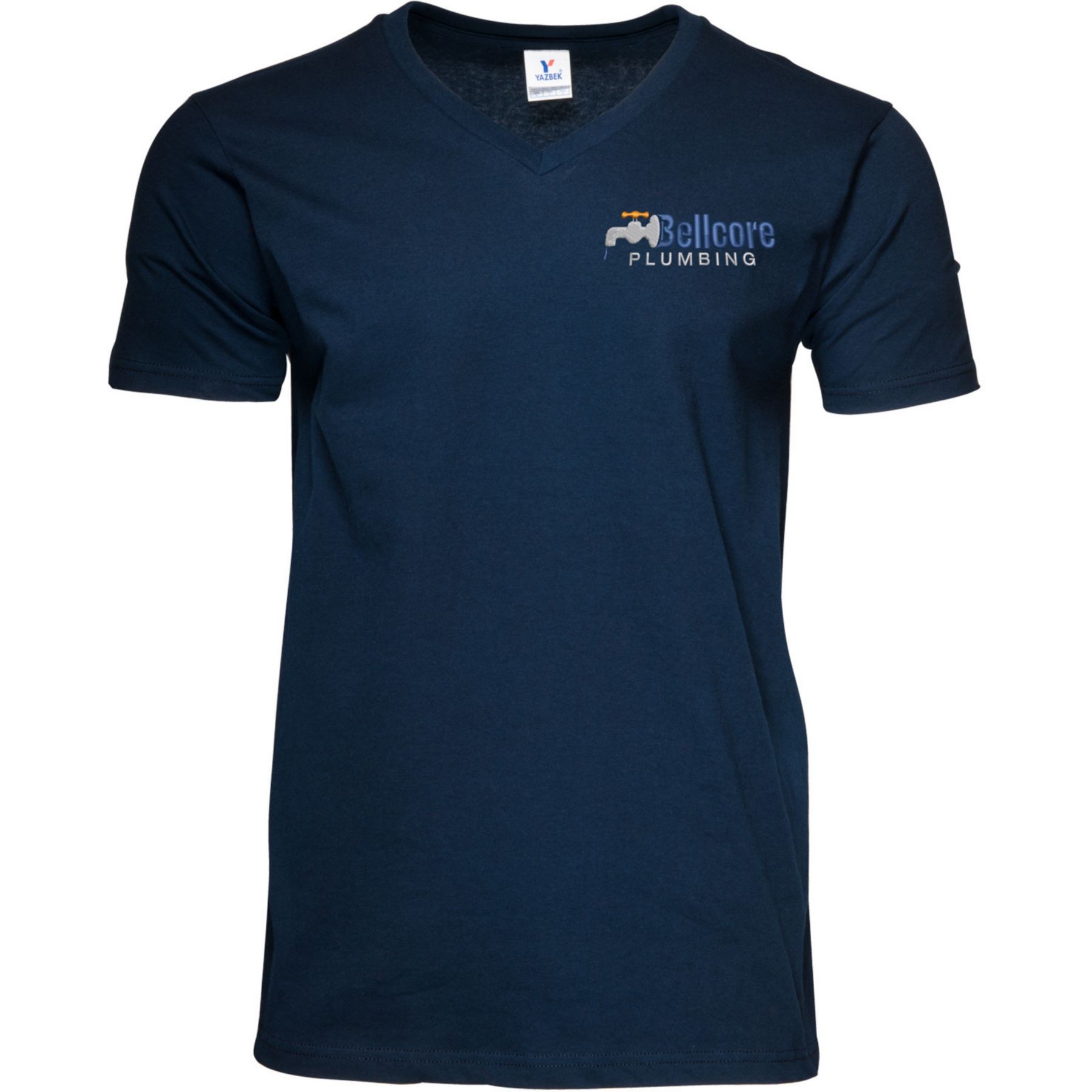 Picture of Mens V-Neck T-Shirt Embroidered