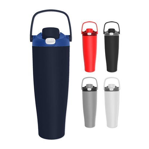 Picture of 40 Oz. Stainless Steel Travel Mug w/Handle & Straw