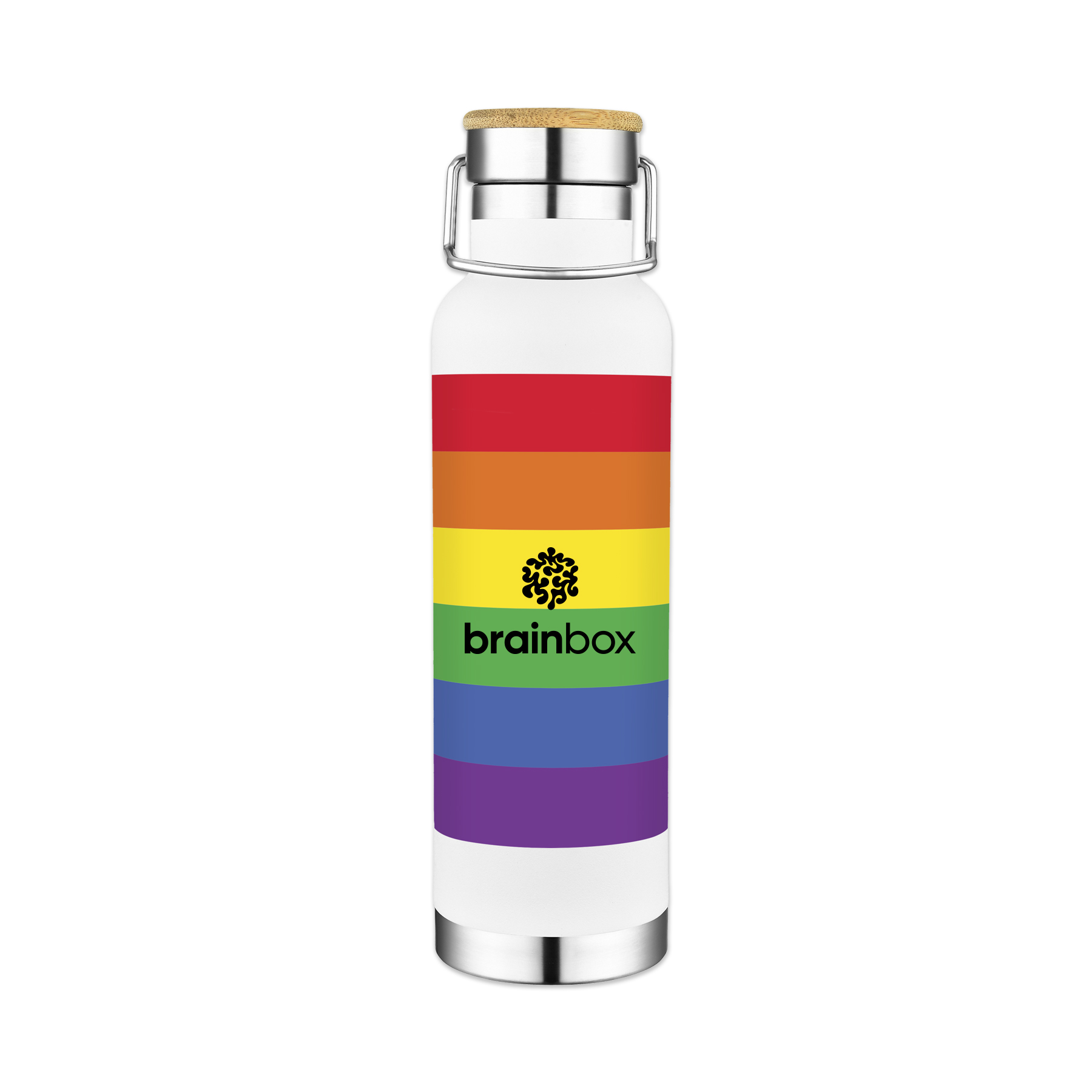 Picture of 22 Oz. Double Wall Vacuum Bottle w/Bamboo Lid