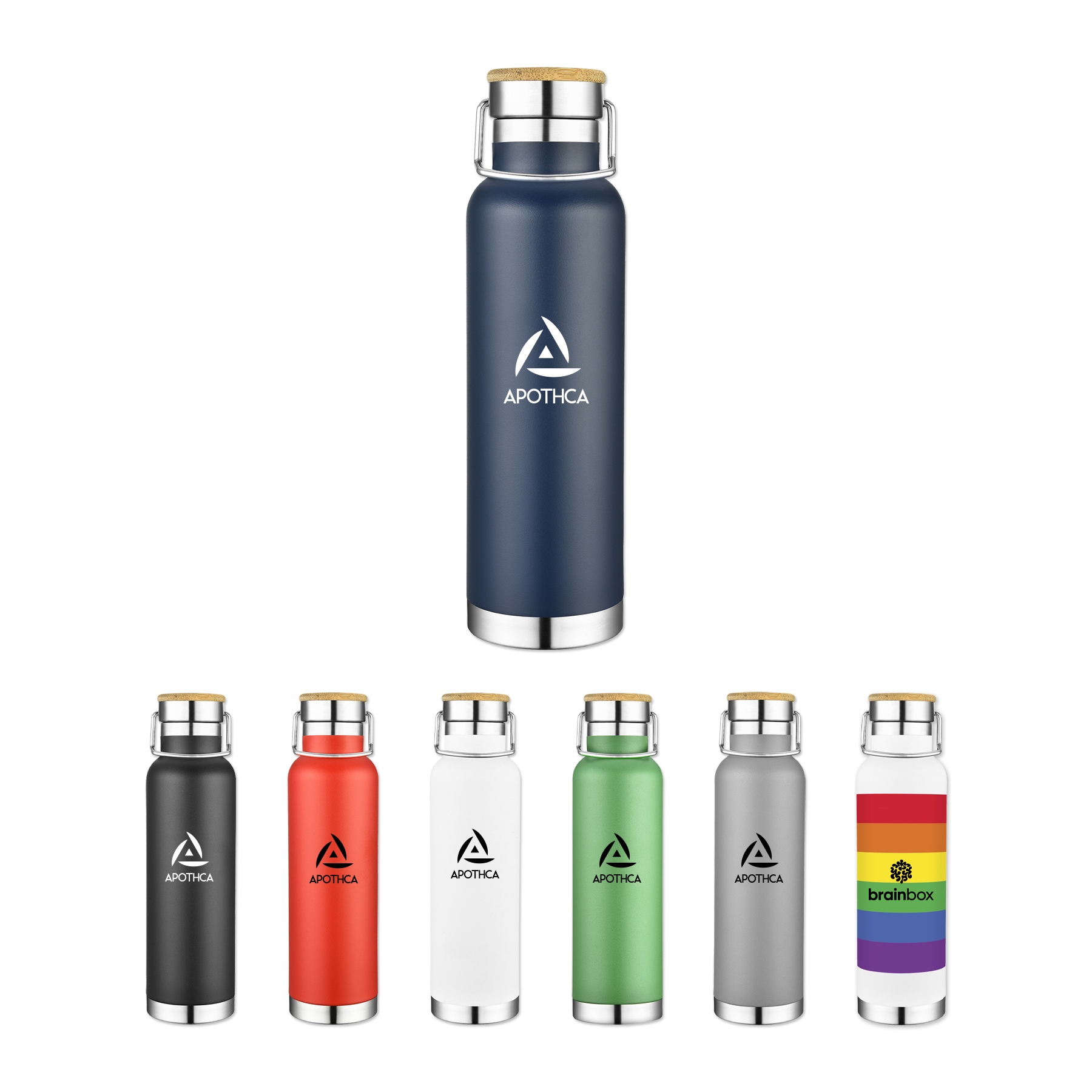Picture of 22 Oz. Double Wall Vacuum Bottle w/Bamboo Lid