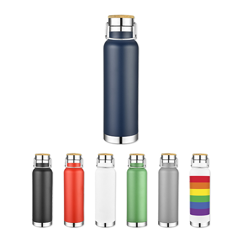 Picture of 22 Oz. Double Wall Vacuum Bottle w/Bamboo Lid