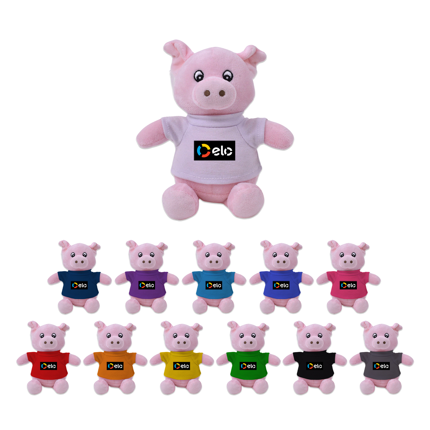Picture of 6" Eco Mini Me Parker Pig Plush