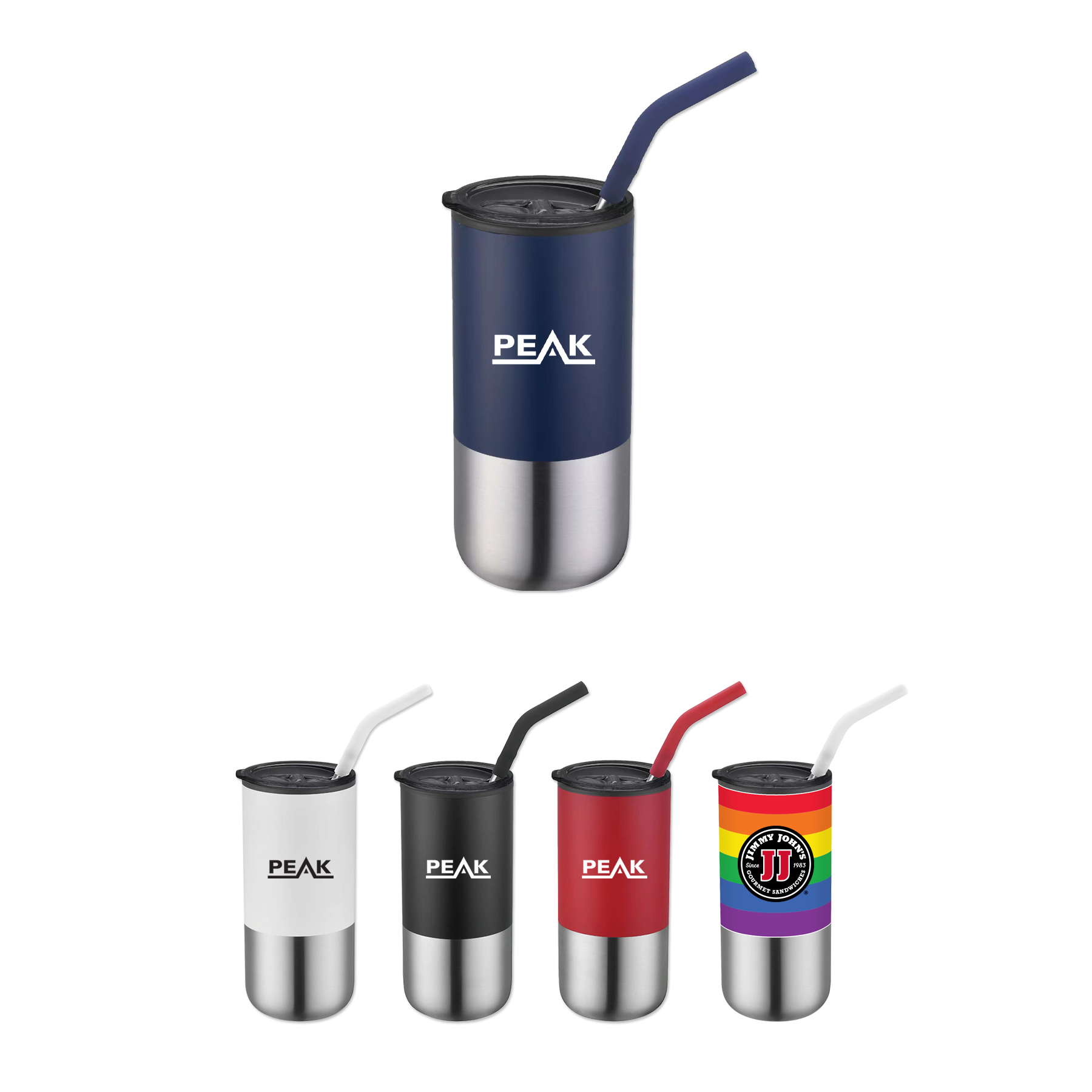 Picture of 16 Oz. Double Wall Tumbler w/Straw