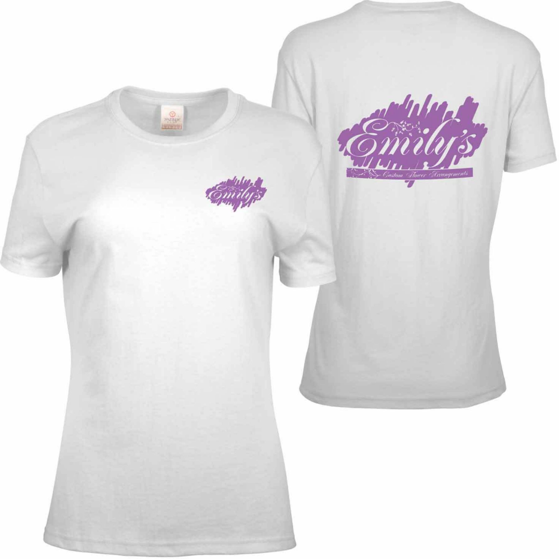 Picture of Screen Printed Ladies 100% Cotton White T-Shirt