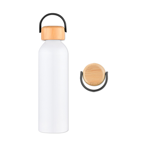 Picture of 24 Oz. 100% Recycled Aluminum Bottle w/Bamboo Lid