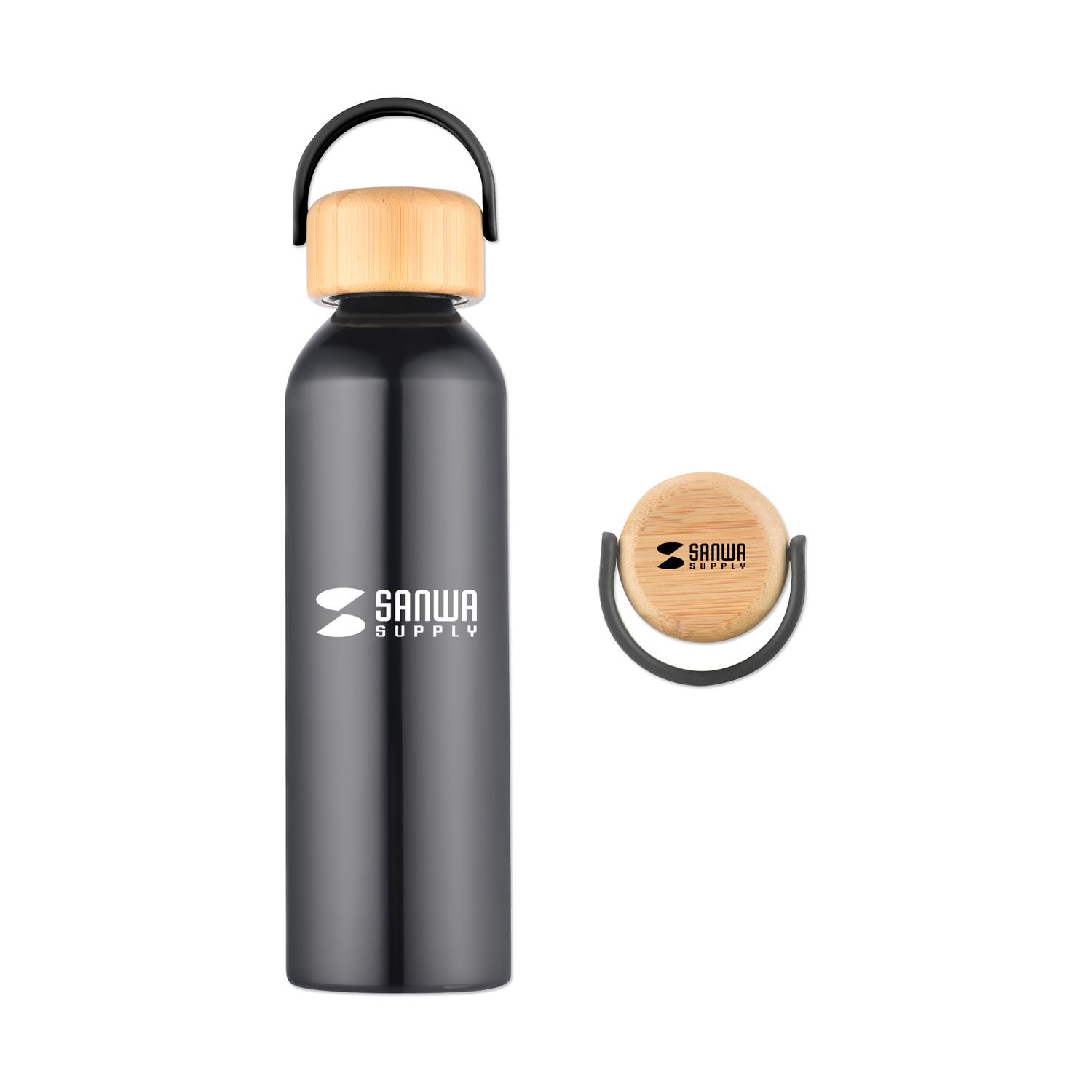 Picture of 24 Oz. 100% Recycled Aluminum Bottle w/Bamboo Lid