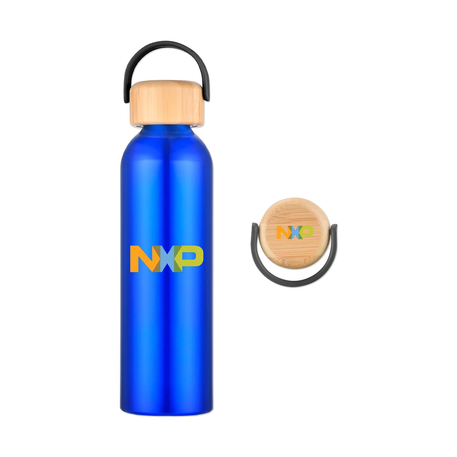 Picture of 24 Oz. 100% Recycled Aluminum Bottle w/Bamboo Lid