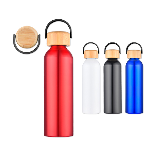 Picture of 24 Oz. 100% Recycled Aluminum Bottle w/Bamboo Lid