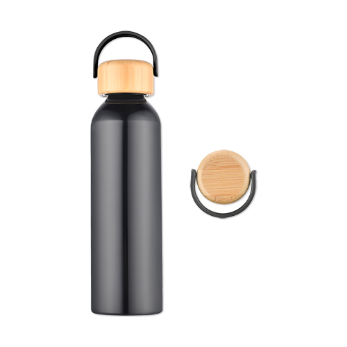 Picture of 24 Oz. 100% Recycled Aluminum Bottle w/Bamboo Lid