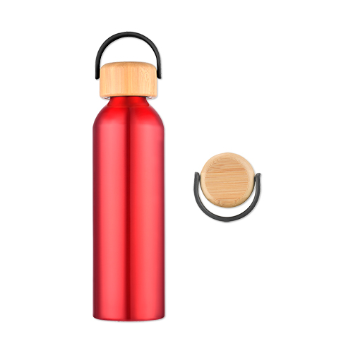 Picture of 24 Oz. 100% Recycled Aluminum Bottle w/Bamboo Lid