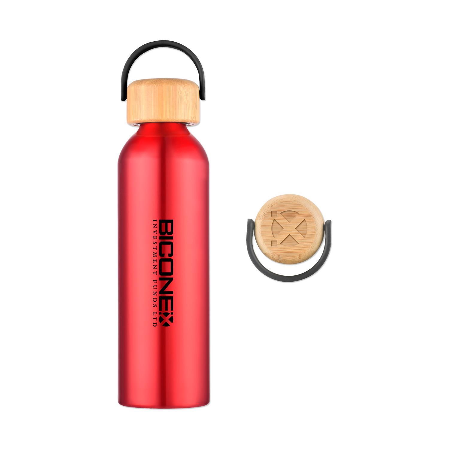 Picture of 24 Oz. 100% Recycled Aluminum Bottle w/Bamboo Lid
