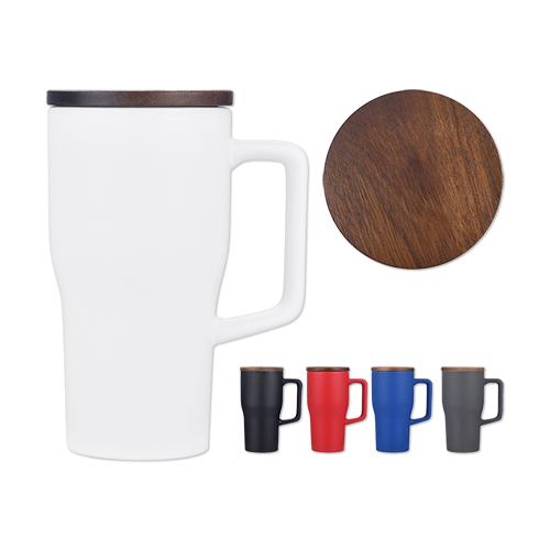 Picture of 18 Oz. Ceramic Mug w/Wood Lid