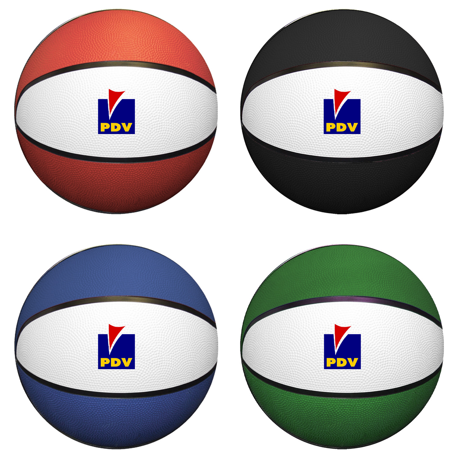 Picture of 7" Mid-Size Rubber Two Tone Rubber Basketball