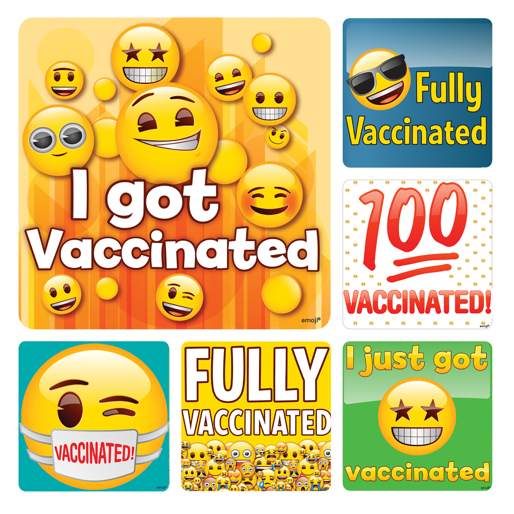 Picture of Emoji Vaccination Stickers
