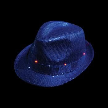 Picture of Light-Up Blue Sequin Fedora